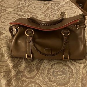 Dooney and Bourke Florentine large satchel in “elephant”